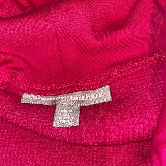 Women Within Thermal Rib Knit Top Size 14/16 M Colorful Casual Work Pullover‎ - Picture 3 of 6